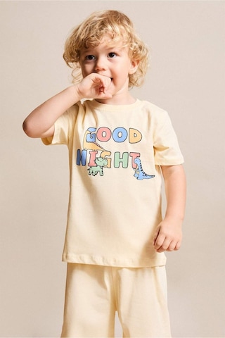 Defacto Hayvan Desenli 2li Pijama Takımı Erkek Bebek G8864a526smyl522 Sarı-yl522