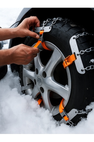 Yeni Araç Kar Zinciri Araba Kış Zinciri 6 Adet Takmatik Zincir Özel Tasarım Zincir S