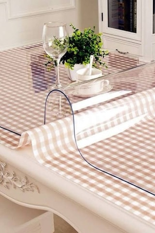 Şeffaf Masa Örtüsü,1.4 Mm Pvc Koruyucu Mat, Muşamba Naylon Yemek Masası Örtüsü
