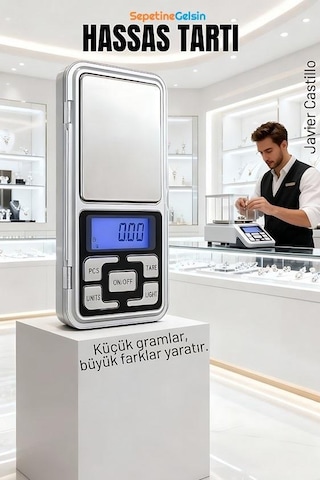 Sepetinegelsin Dijital Hassas Elektronik Cep Terazisi Tartı