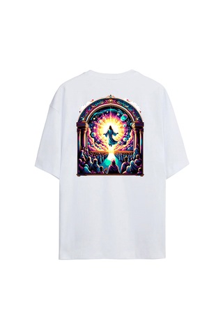 Cennet Oversize Unisex T-shirt Beyaz