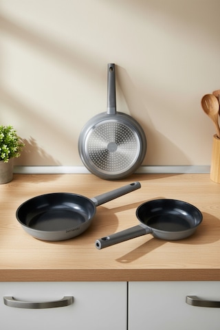 Bernardo Chef Döküm 3 Parça Tava Seti Gri Gri