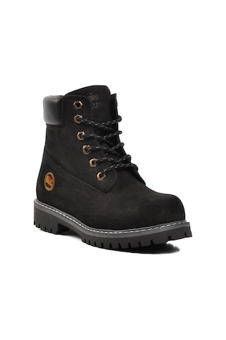 Bulldozer 240602 Siyah Nubuk Hakiki Deri Bağcıklı Unisex Bot 001