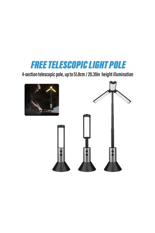 Çok İşlevli Led Açık Kamp Feneri, Cmping Işık/el Feneri Gri