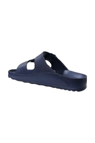 Unisex Terlik Çift Bantlı Tokalı Ayarlanabilir Hafif Rahat Esnek Yumuşak Sandalet 133 Lacivert