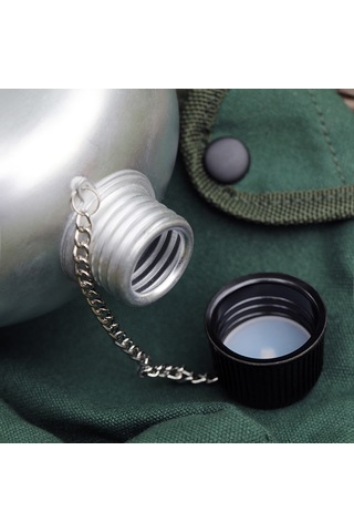 Teltree Alüminyum Kamp Mutfak Seti: 850ml Kanteen, 600ml Bardak Ve Odun Ocağı - Doğa Maceraları İçin Gümüş