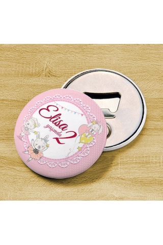 Kişiye Özel - Rozet Magnet Açacak 58 Mm Çok Renkli