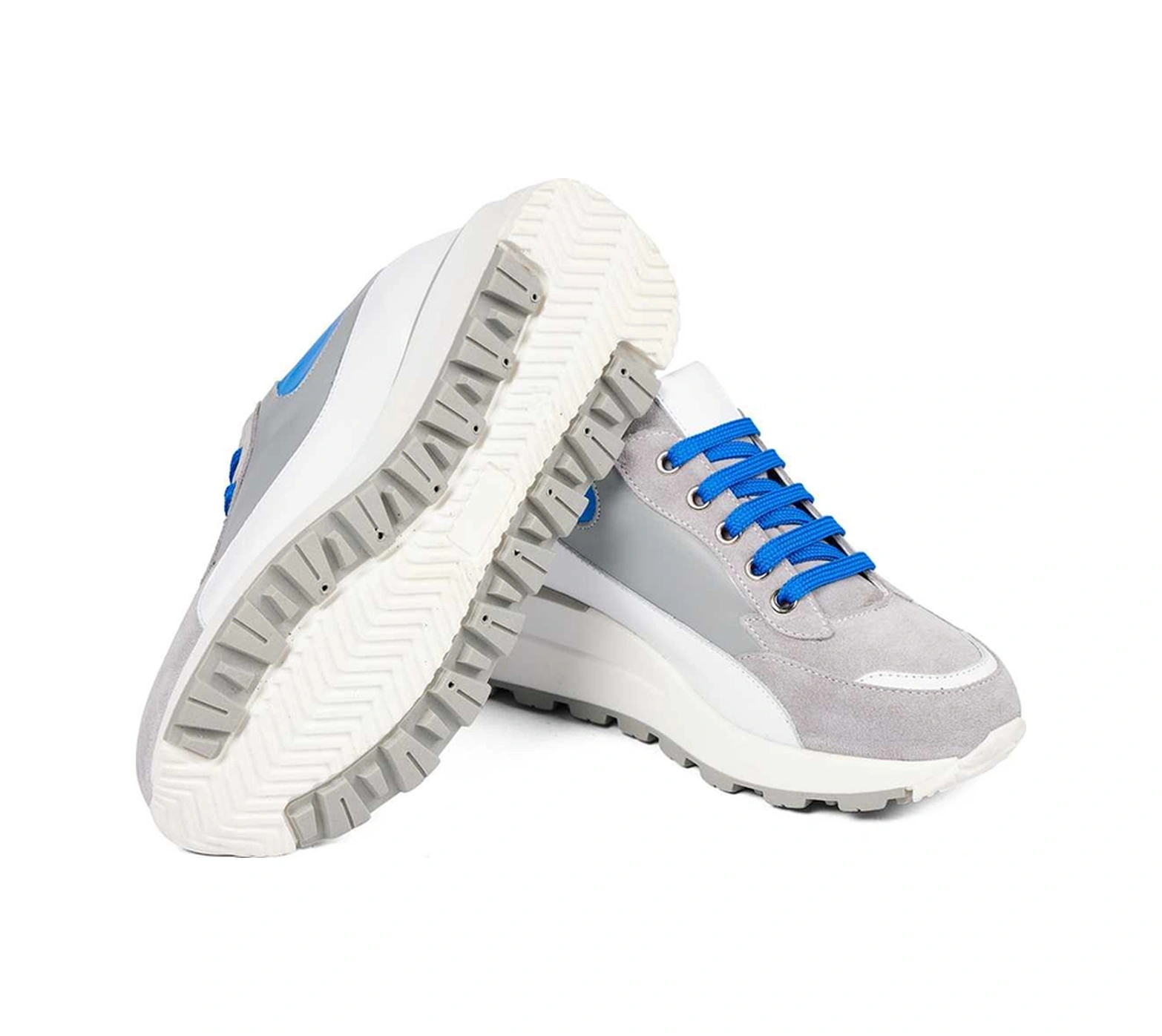 Bestello Bağcıklı Termoplastik Sneaker 101-evaıt-07 Kadın Ayakkabı Grı-mavı