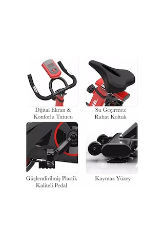 Slim Kondisyon Bisikleti Spinning Bike Egzersiz Aleti Siyah