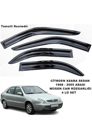 Citroen Xsara Sedan Mügen Cam Rüzgarlığı 1998-2005 Arası 4 Lü Set