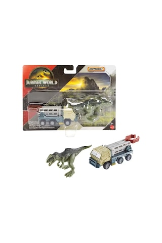 Matchbox Jurassic World Dino Transporter Arabaları Gıganotosaurus Çok Renkli
