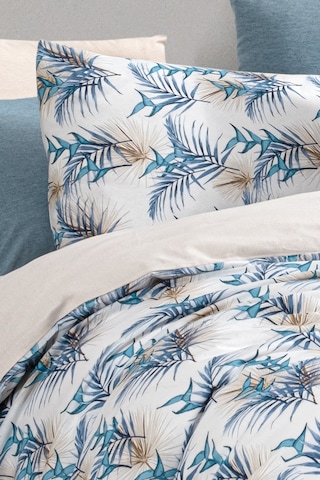 Lastikli Çarşaflı Tek Kişilik Nevresim Takımı Monblue Mavi