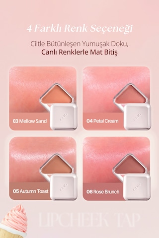 Clıo Essential Lipcheek Tap Blur 04 Petal Cream