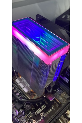 G20 İntel Ve Amd Uyumlu Cpu Soğutucu Rgb Fanlı 2 Bakır Borulu