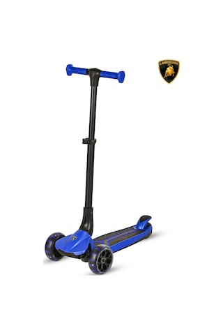 Lisanslı L3 Kolay Katlanabilir Işıklı Orta Gövde Ve Işıklı Tekerlekli Çocuk Scooter Turuncu Mavi