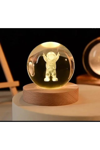 Mr 3d Kristal Cam Küre, Ahşap Soketli Gece Lambası,led, Sevgiliye Hediye, Noel, Öğretmenler Günü, Özel Tasarım Çok Renkli 62873998
