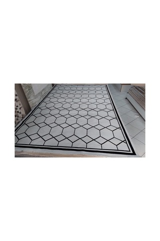 Vivaldi Home Art Deco Serisi Siyah Gri Akrilik Yün Dokuma 200x290 6m2 Gri Siyah 1012