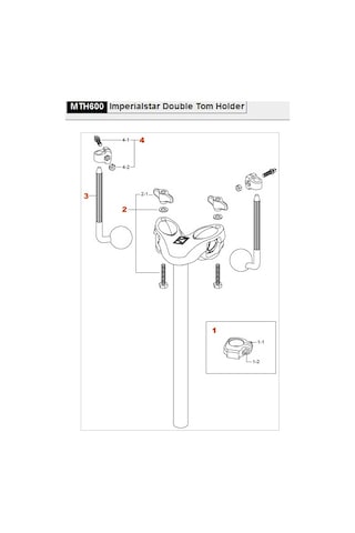 Tama Mth600 Doble Tom Holder Tom Tutucu