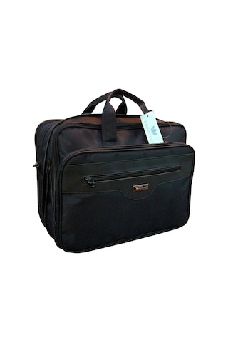 Kemer Dünyası Özel Üretim Battal Boy Körüklü Evrak Laptop Çantası Siyah