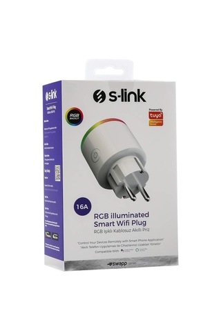 Ayrex Swapp Sl-03 16a Akım Korumalı Akıllı Priz Rgb Işıklı 2.4 G Wifi Tuya Destekli Genel