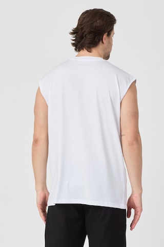Urbantrendstore Baskılı Unisex Erkek Pamuklu Antrenman Sporcu Atleti Oversize Kolsuz T-shirt Atlet Sporcu, Basketbol, Fitness, Jogging Fitness Spor Atlet Trend Atlet Gym Atlet Rahat Kalıp Salaş Atlet Beyaz