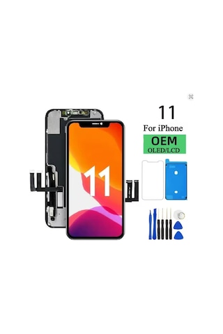 Apple iPhone Uyumlu 11 A Kalite Ön Lcd Ekran Dokunmatik Sıvı Bandı Kırılmaz Tamir Seti Set