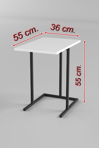 Retodesign 2 Li Beyaz Zigon Sehpa. Yan Sehpa 3100b