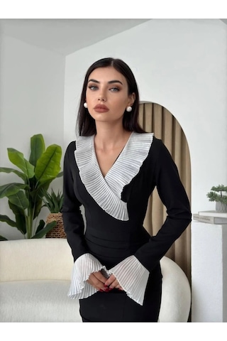 Modayakamoz Eyesof Florina Midi Boy Elbise Çok renkli
