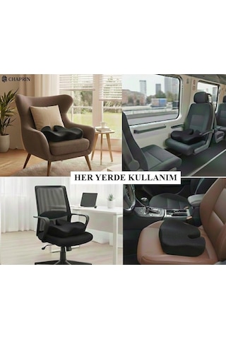 Destekli Visco Oturma Minderi Uzun Süreli Oturumlar İçin Ergonomik Tasarım Genel