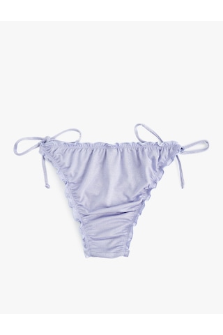 Koton Bağlamalı Fırfırlı Bikini Altı Lila 5sak00174mm Lila