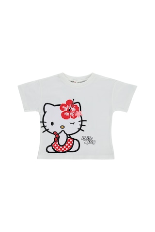Hello Kitty 2-5 Yaş Tişört - Kırık Beyaz