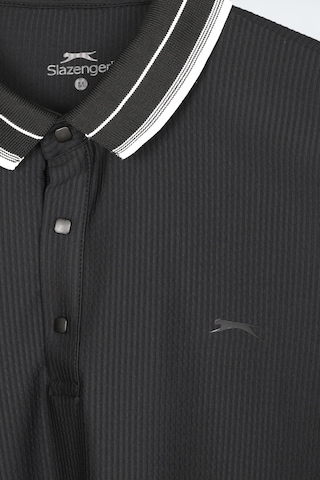 Slazenger Zınovıa Erkek Polo Yaka Siyah Tişört