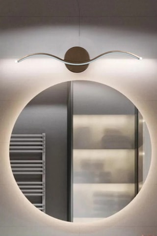 Wave Aplik Kahverengi Modern Tasarım - Hol - Banyo - Mutfak - Salon -yatak Odası Gün Işığı Led Aplik Kahverengi