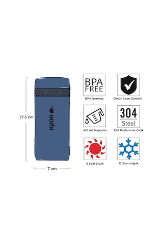 Igloo Squid Termos 410 ML - Lacivert