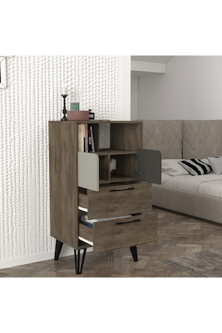 Dekorister Borges Şifonyer Cura-Nehirkumu-Antrasit