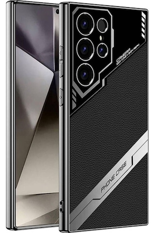 Galaxy S24 Ultra Kılıf Kamera Korumalı Suni Deri Tasarım Zore Yeni Seri Procase Kapak Siyah