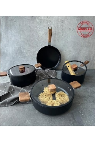 Neoflam 0128 D-neobn7s Bıen Alumınyum Dokum Tencere Setı 7 Prc Sıyah