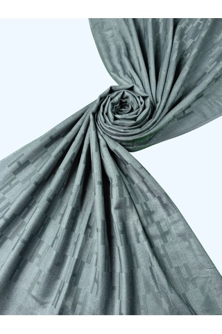Mim Eşarp Işıl İpek - H Desen Kaşmir İpek Şal 75x190 Cm Koyu Gri