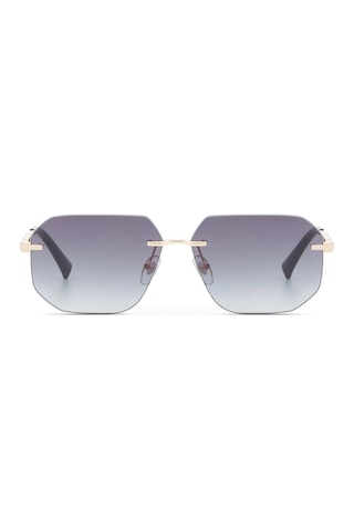 Despada Ds 2467 C3 60 Unisex Geometrik Gold Metal Çerçevesiz Güneş Gözlüğü Altın