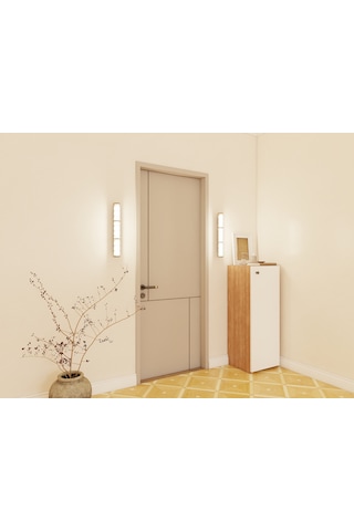 1 Kapaklı Çok Amaçlı Marbella Kiraz Renk Dolap Kahverengi - Beyaz