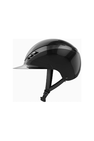 Horze Pikeur Airluxe Chrome Long Visor Premium Binicilik Kaskı Siyah Parlak