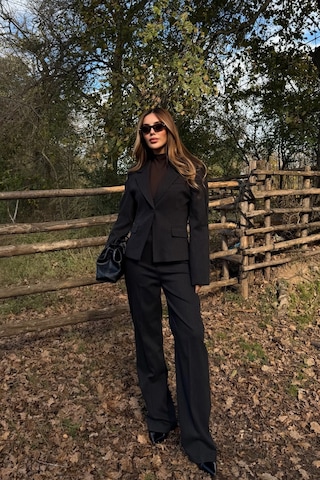 Siyah Tek Düğmeli Ceket Pantolon Takım - 9480 Siyah