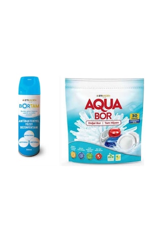 Aquabor Doğal Mineralli Bulaşık Makinesi 30 Kapsül Tablet+dezenfektan