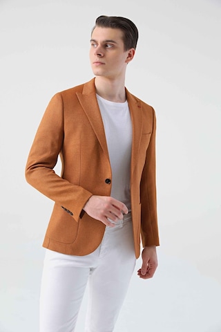 D's Damat Slim Fit Camel Armürlü Kumaş Ceket 1ef04r101409m Camel