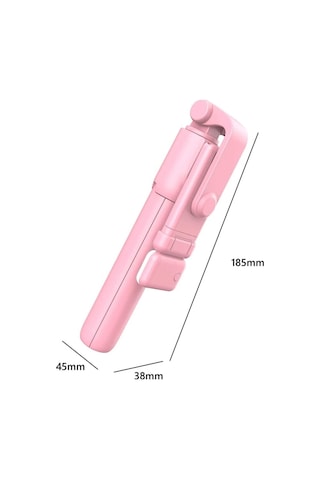 Bluetooth Lu Led Işıklı Selfie Çubuğu Uzaktan Kumandalı Yatay Ve Dikey Kullanabilme Özçekim Tripod