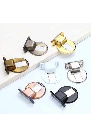 Çinko Alaşımlı Deliksiz Emiş Sessiz Güçlü Manyetik Kapı Stoper Fırçalanmış Çelik