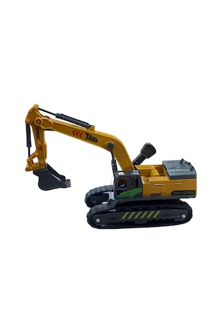 Metal Başlıklı Oyuncak Ekskavatör - Hareketli Kepçe İş Makinesi 26 Cm