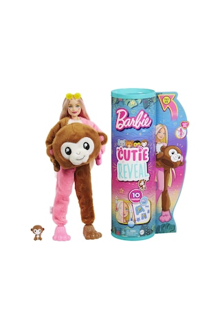 Barbie Cutie Reveal Bebekler Barbie Tropikal Orman Serisi - Maymun HKR01