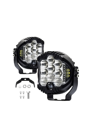Honmex 3 İnç 150w Suv Led Farları 2 Adet - Orta Beyaz Sürekli, Yan Sarı Sürekli Ve Parlak Flaş Modu, Ip67 Su Geçirmez, 6000k 30000lm