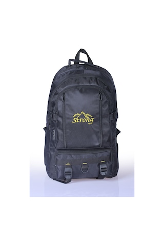 Strong Bag Strong 17-18.4 İnch Laptop Bölmeli Büyük Boy Sırt Çantası ,dağcı Çantası,seyahat Kamp Çantası Siyah
